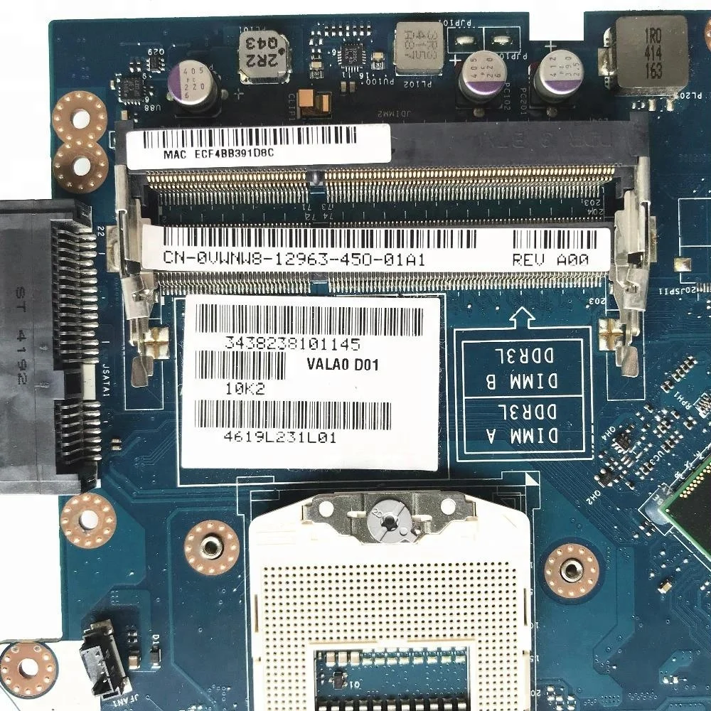 100% working For Dell E6540 Series Laptop Motherboard VALA0 LA-9411P VWNW8 CN-0VWNW8 DDR3L