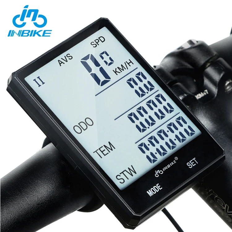 INBIKE Waterproof LED Wired Screen Backlight Digital Electric Bike Speedometer, Bike Computer