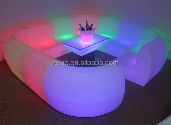 
rotomolded plastic glowing led sofa form led home bar just like nightclub furniture 
