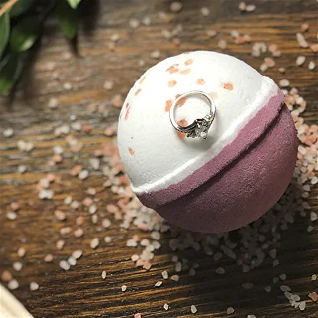 Bath Bombs with Surprise Size Ring Inside Pink Himalayan Sea Salt