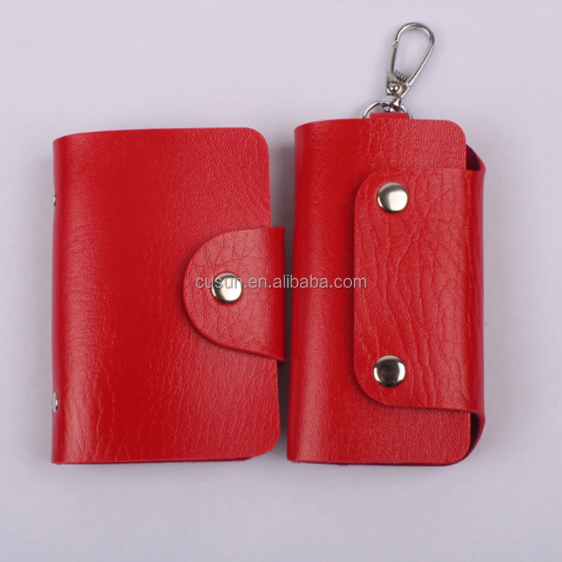 BSCI Fashion PU leather business card case