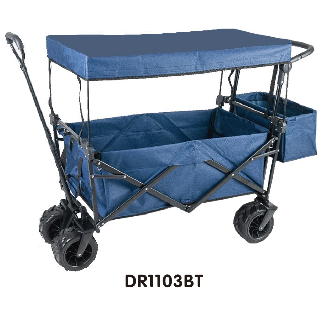 Outdoor Garden Wagon Foldable Tool Cart ,Beach Wagon Fold trolley folding wagon for kids