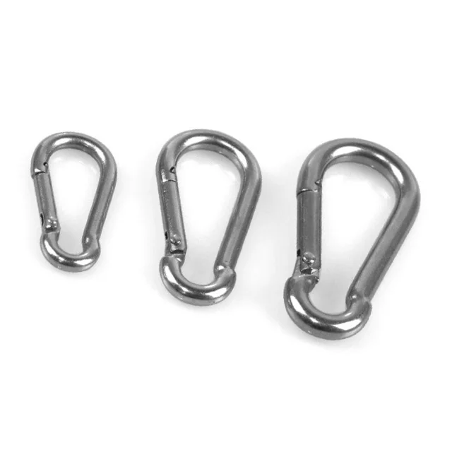 Wire rope accessories ss304 stainless steel carabiner hook M6