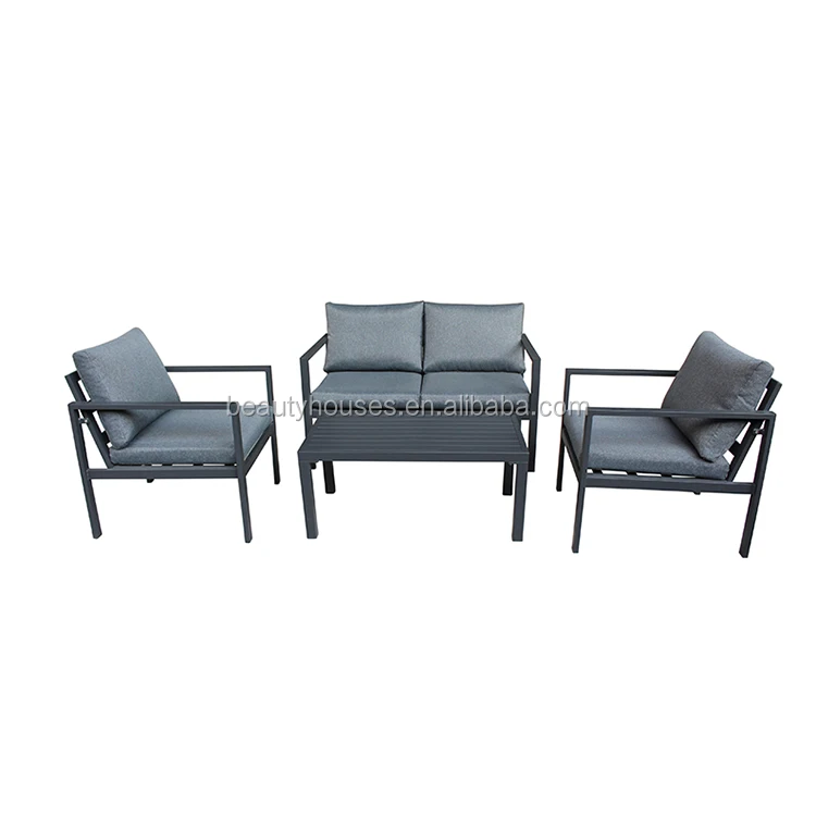 4 Piece Outdoor Furniture Aluminium Garden Sofa Set