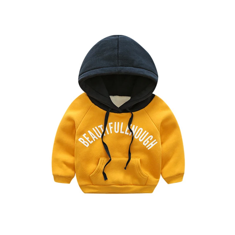 
New autumn winter children plus velvet thick hooded sweater clothing alwt7170 