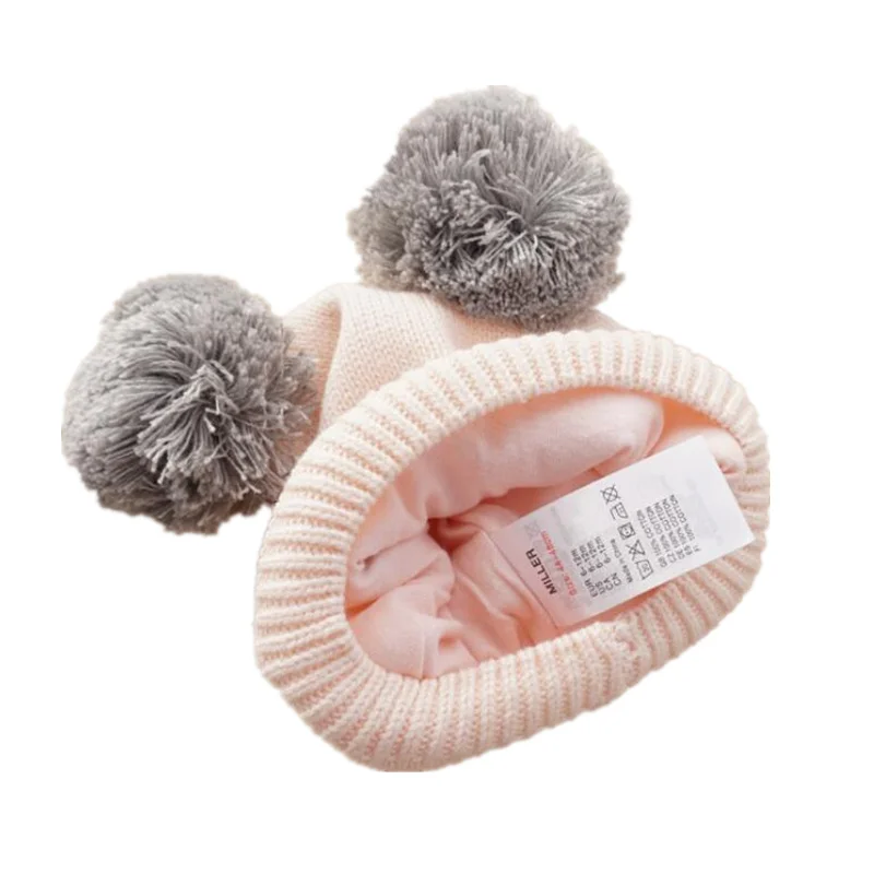 Knit Kids Hats Custom Animal Ears Design Fancy Cute Hats For Baby Girls