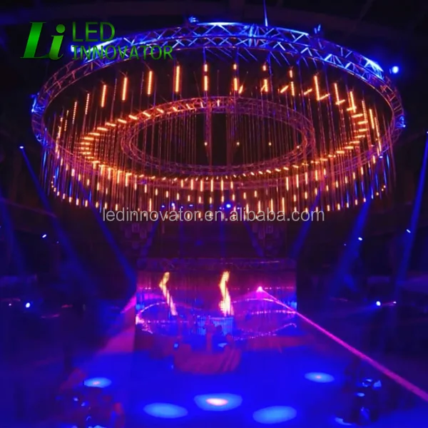 Kinetic 3D chandelier,dmx 3d vertical tube led stage light for night club