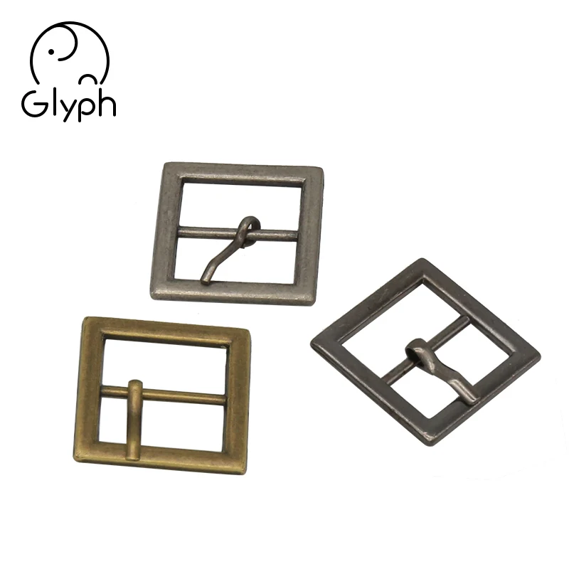 Antique silver brass metal 20mm size square metal buckle belt pin buckle for handbags