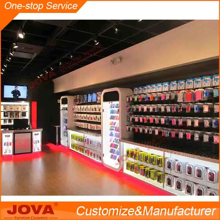 Mobile phone shelf for mobile phone showroom design