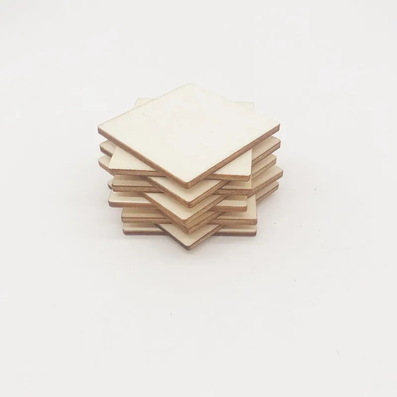 
Natural blank custom size wooden square 