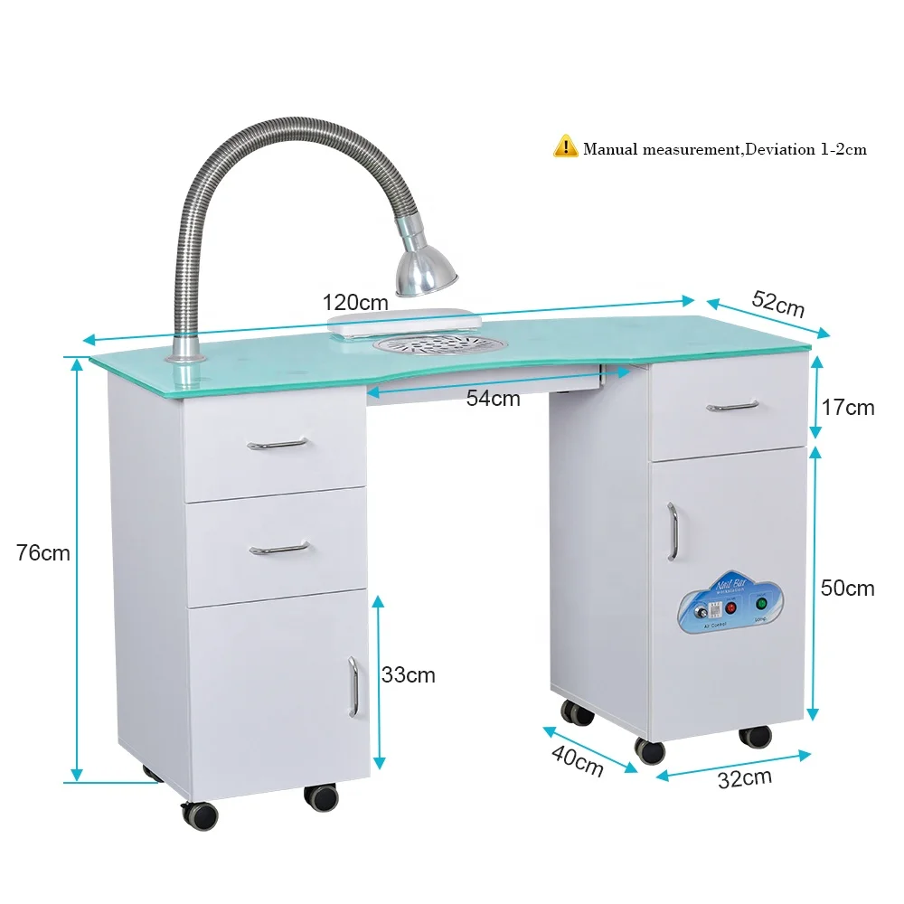 
wholesale nail table with a vacuum design, manicure tables for sale 