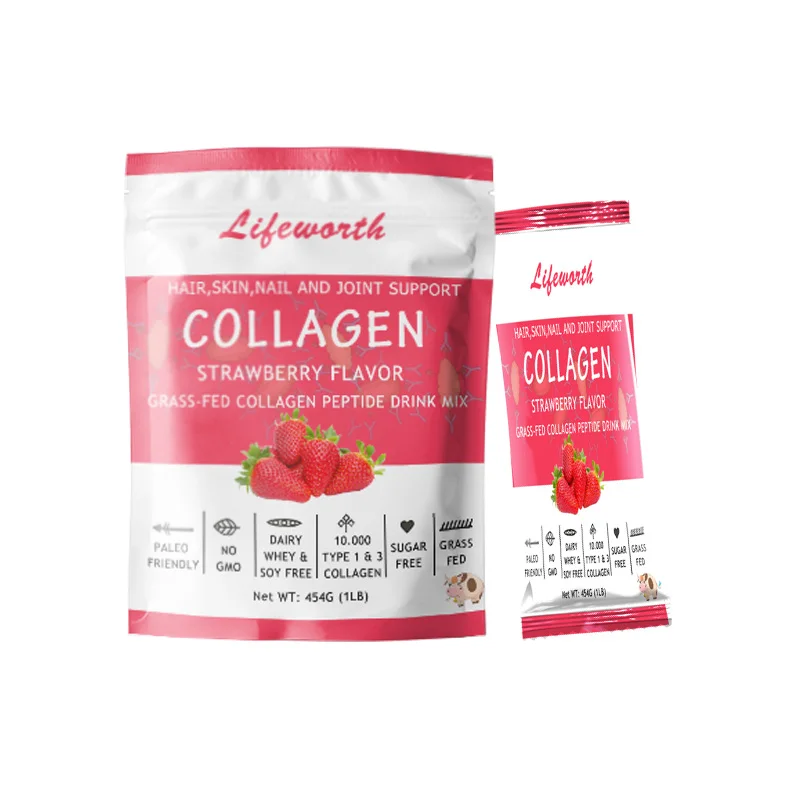 Lifeworth strawberry flavour collagen vitamin c