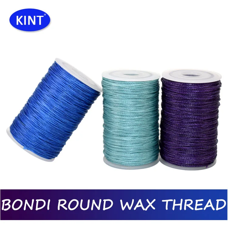 The Light Yellow 0.45mm 0.55mm 0.65mm  Polyester Thread Nylon Bonded Waxed Thread for Sewing Leather