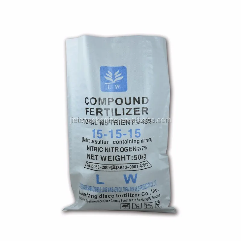 Polypropylene material pp woven bag cheap agriculture use 25kg compound fertilizer bags sacks
