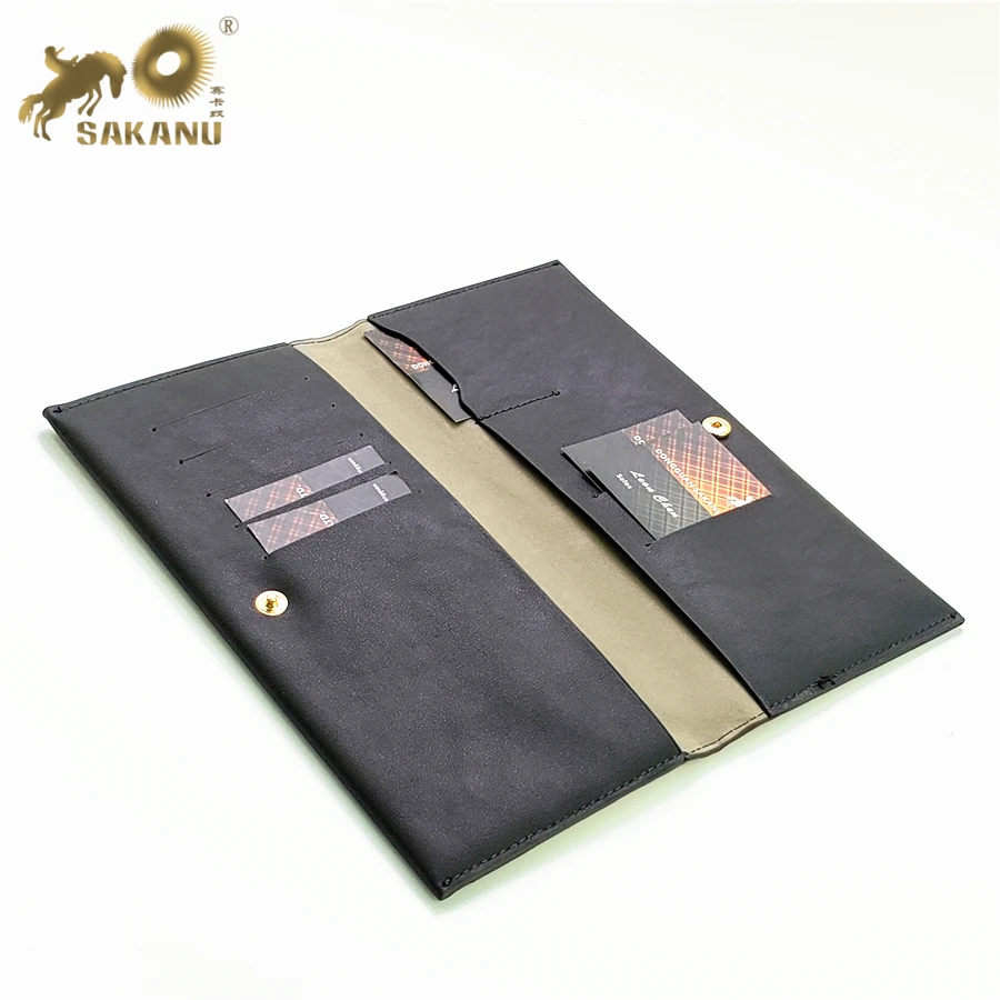 Simple style soft PU leather wallet purse pouch