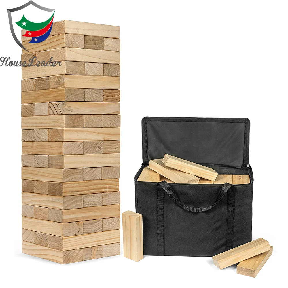 
Large Wood Stacking Outdoor Yard Game Toppling Tumbling Tower Game Set 