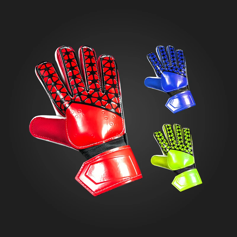 Kids Men goalie soccer gloves 3mm thicken full latex 3mm Foam professional football goalkeeper gloves 5 finger save guard