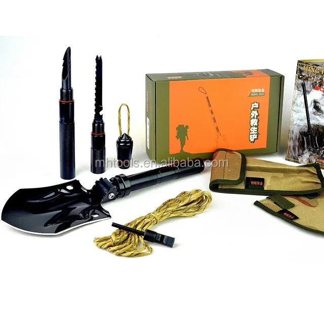 
multi tool military foldable shovel for camping or outdoor survival 