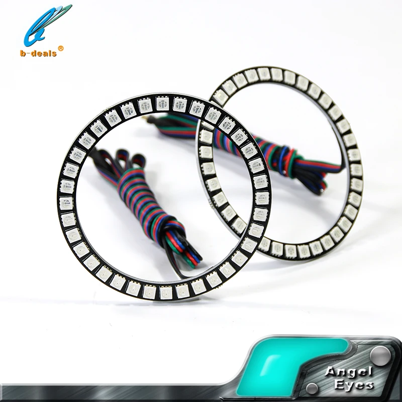 Fog light 80mm 90mm led rgb angel eyes halo rings for led fog lamp headlight