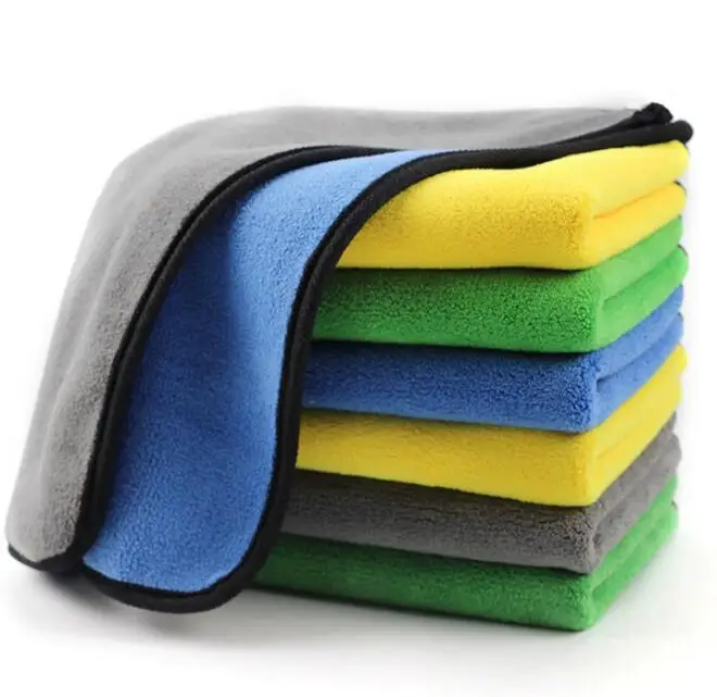Wholesale double-sided 80% polyester 20% polyamide cloth 800gsm plush microfiber cleaning towel for car