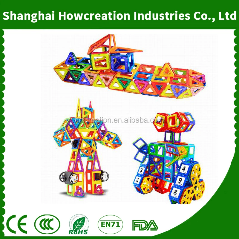 Plastic  78pcs Magnetic Building Blocks For Kids, Magnet Building Tiles Kits