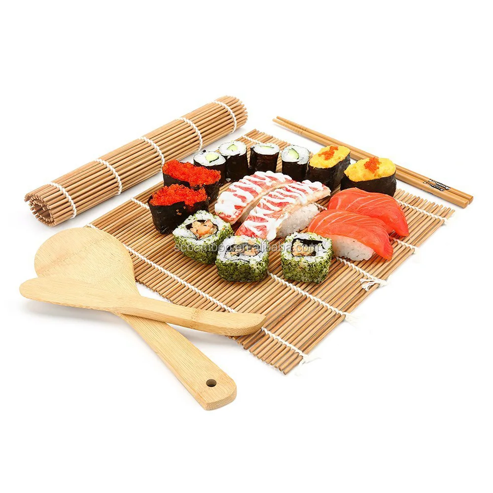 
4pcs bamboo sushi making roll kit set wholesale 