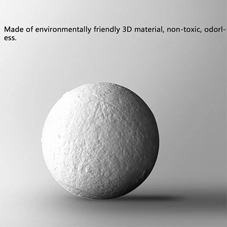 Modern Night Light Dimmable and Rechargeable 2 Colors Touch Control 3D Printing LED Moon Lamp 12cm