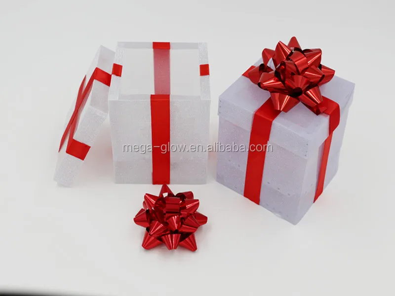 Custom Flashing LED Gift Packaging Box Most Popular Wedding Paper Gift Box With Ribbon Closure