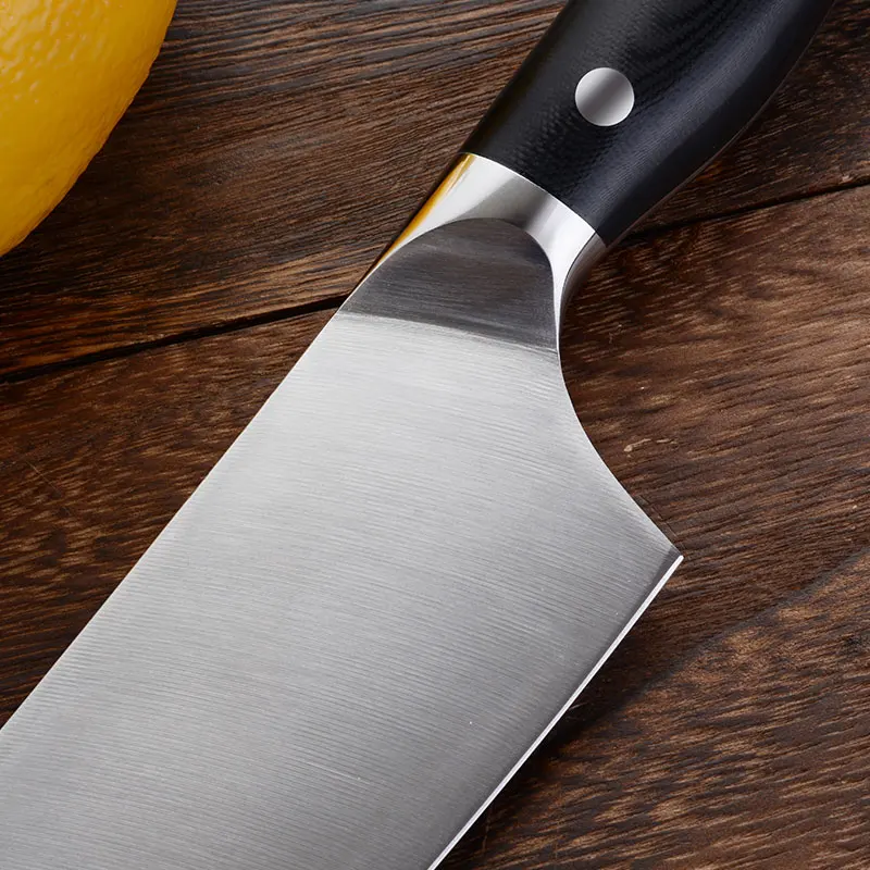 
Razor Sharp Japanese Knife Chef Knives German 1.4116 Steel with Ergonomic G10 Handle 