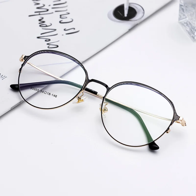 vintage fashion blue light blocking glasses frames round optical eyeglasses frame