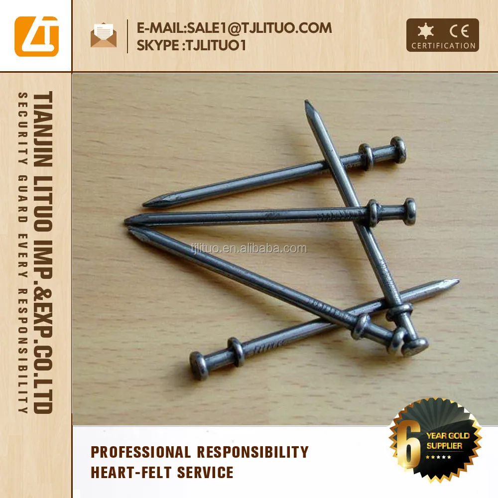 16d дуплексные гвозди/двухголовые обычные гвозди поставка от производителя Тяньцзинь