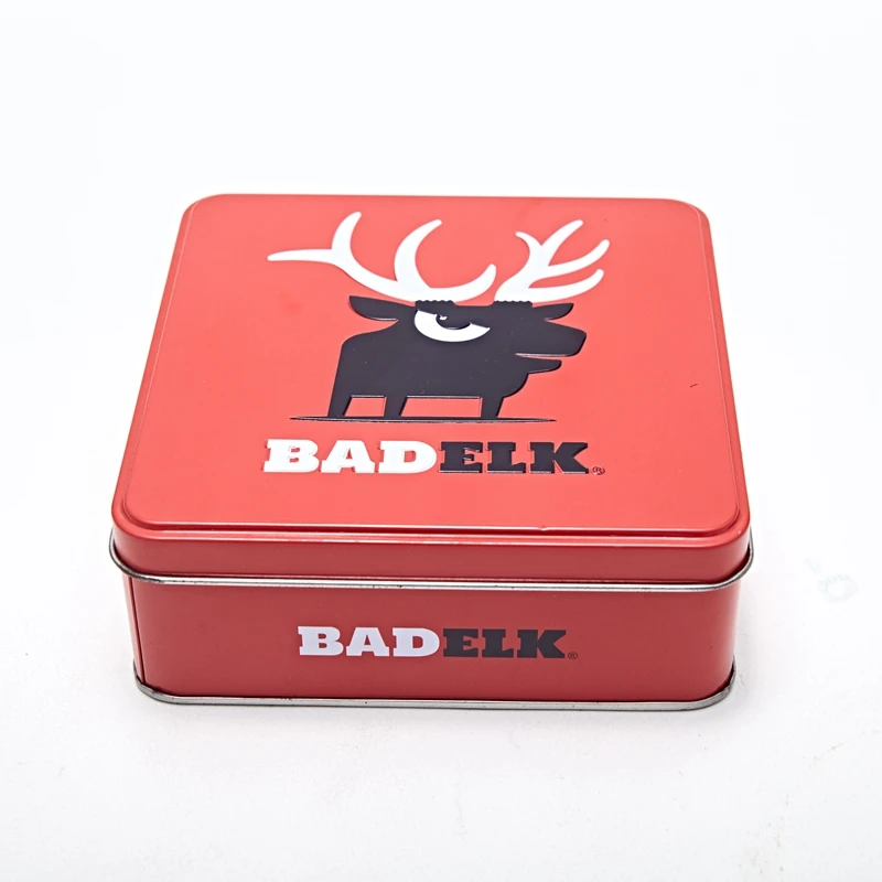 Embossing Bird Tin Cookie Cans Packaging Square Chocolate Biscuit Christmas Tin Box