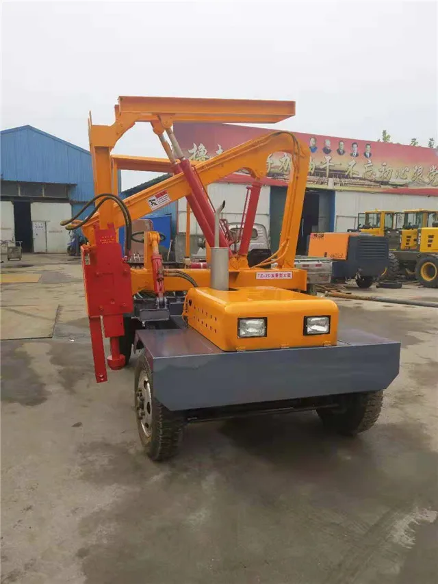 Guardrail Installation Equipment Truck Mounted Pile Driver for Sale