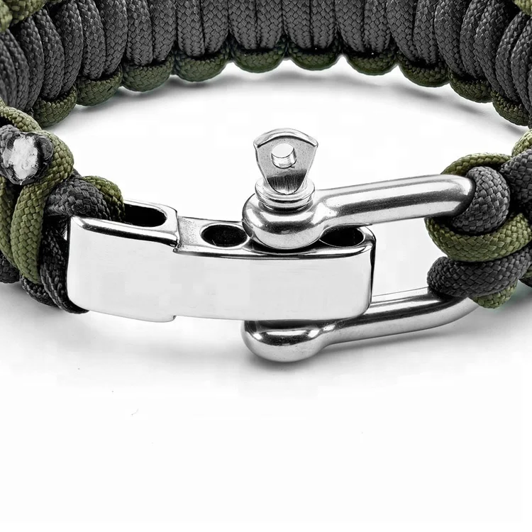 Camping Self-rescue Parachute Rope Paracord Bracelet with Clasp