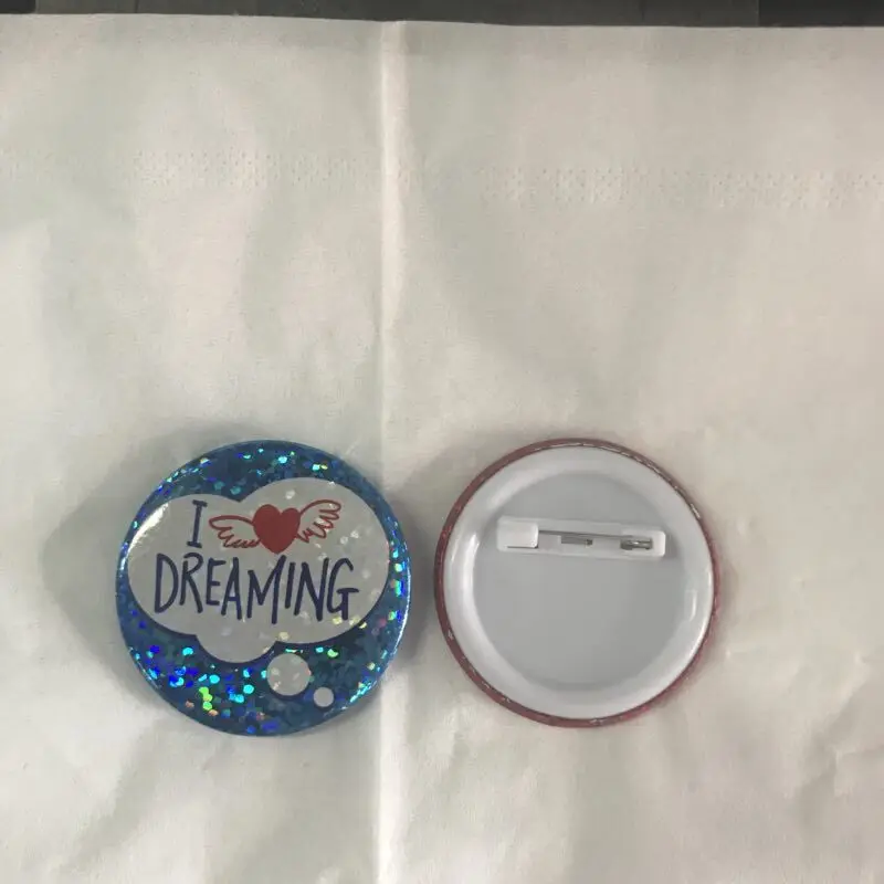 Custom Designed Tinplate Badge Factory Made Laser Printed Logo Pin Badges Metal Home Decoration Antique Style