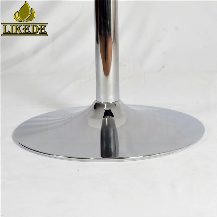 table accessories trumpet base chrome iron steel table base