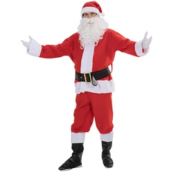 christmas happy new year adult man Diamond velvet santa claus costume for men cosplay fancy dress suit