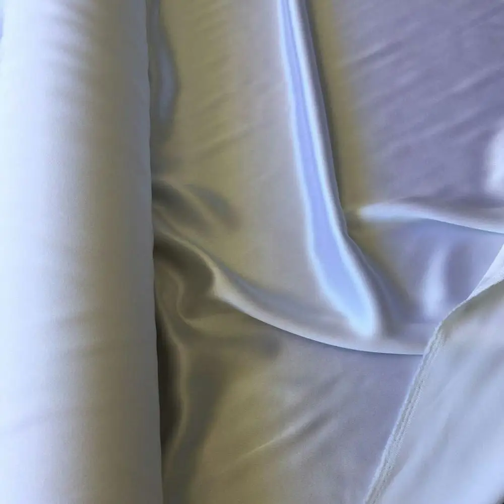 
bleached white silk crepe charmeuse satin fabric 