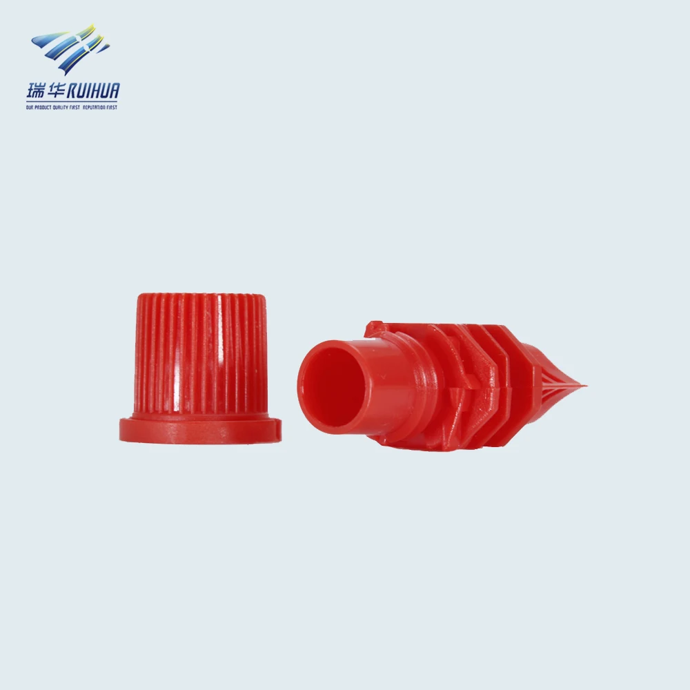 Red PE 8.6mm spout cap plastic for doypack making machine