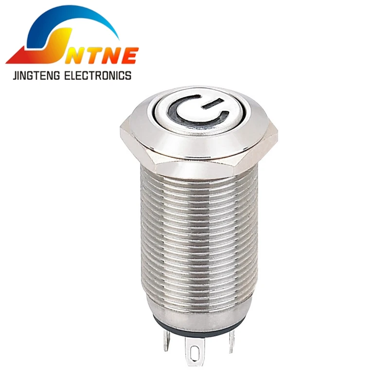 Водонепроницаемый металлический кнопочный переключатель JT 12D-P10Z питания