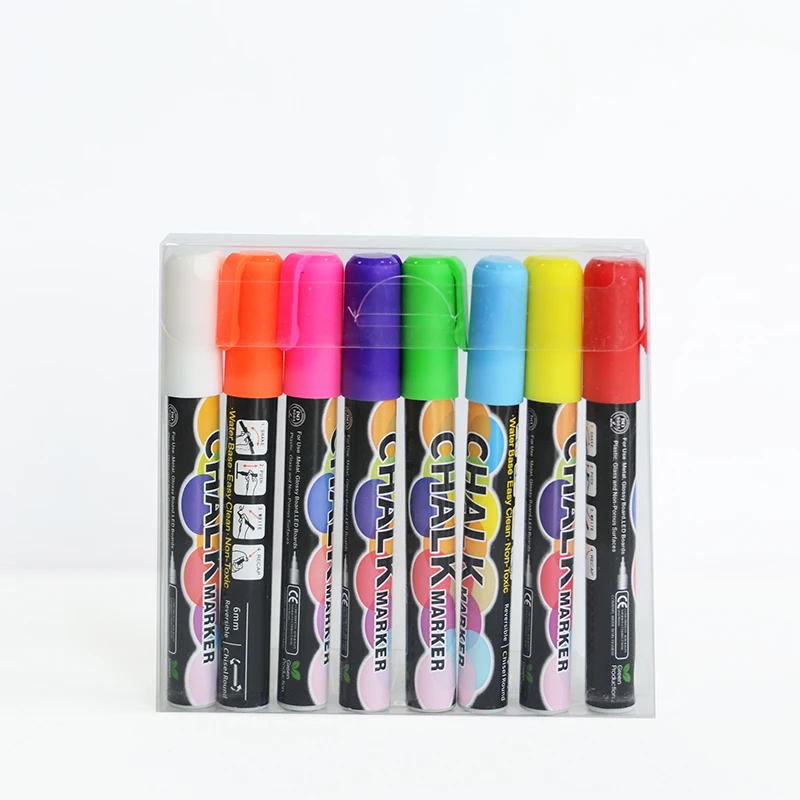 Fine reversible tip 3mm white chalk markers for blackboard