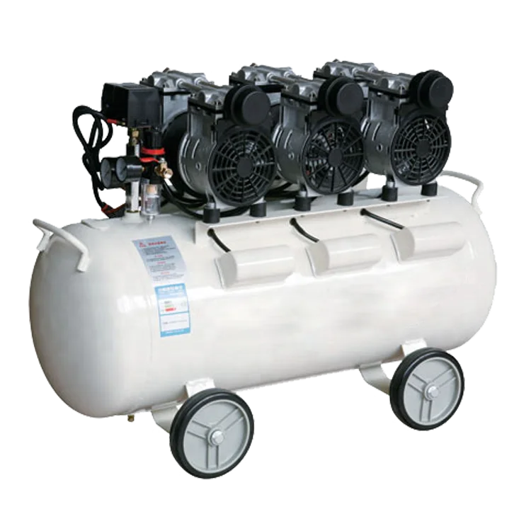 Бесшумный бесшумный стоматологический воздушный компрессор oli, 24 л, 8 бар, 600 куб/мин, 50 л/мин, Вт