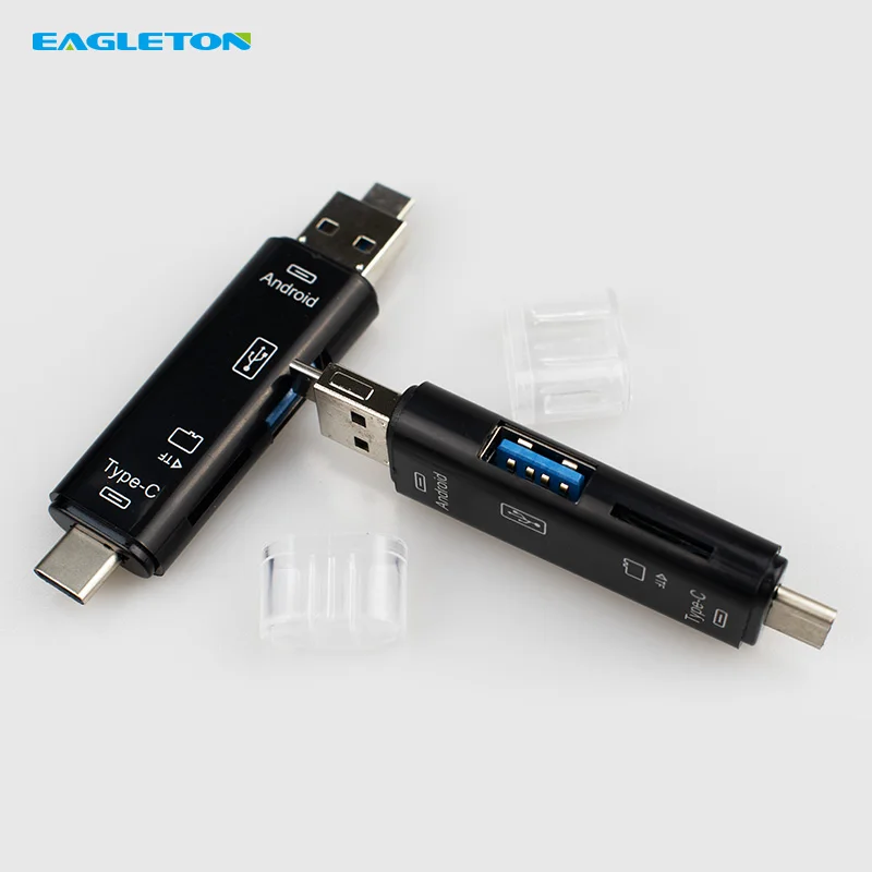 Заводская цена high speed usb 2.0 TF памяти мобильного Универсальный Micro USB OTG + Type-C Card Reader для телефон ПК таблетки