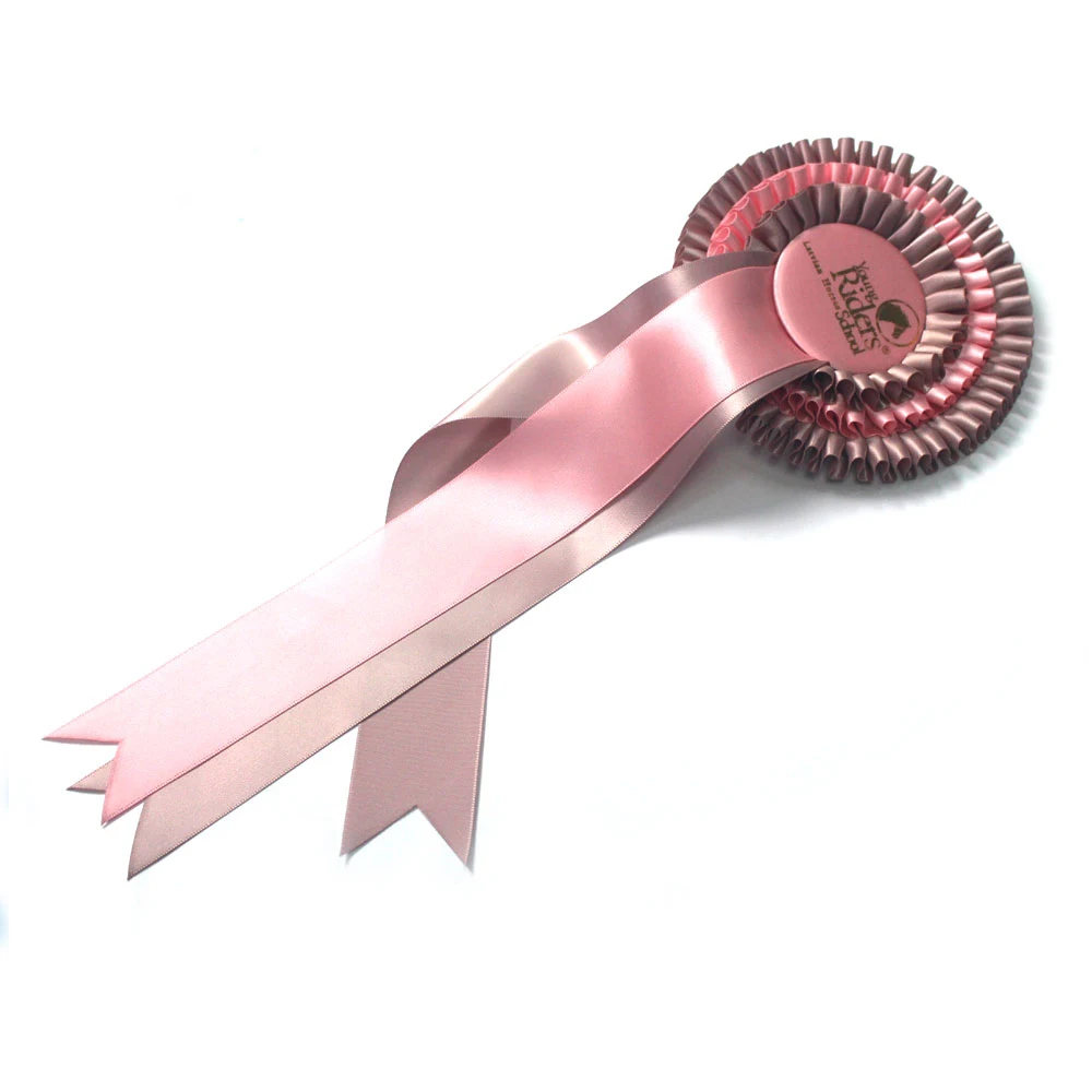Elegant Fancy-designed Single Face Satin Ribbon Award Ribbon Rosette For Horse/Pet Race