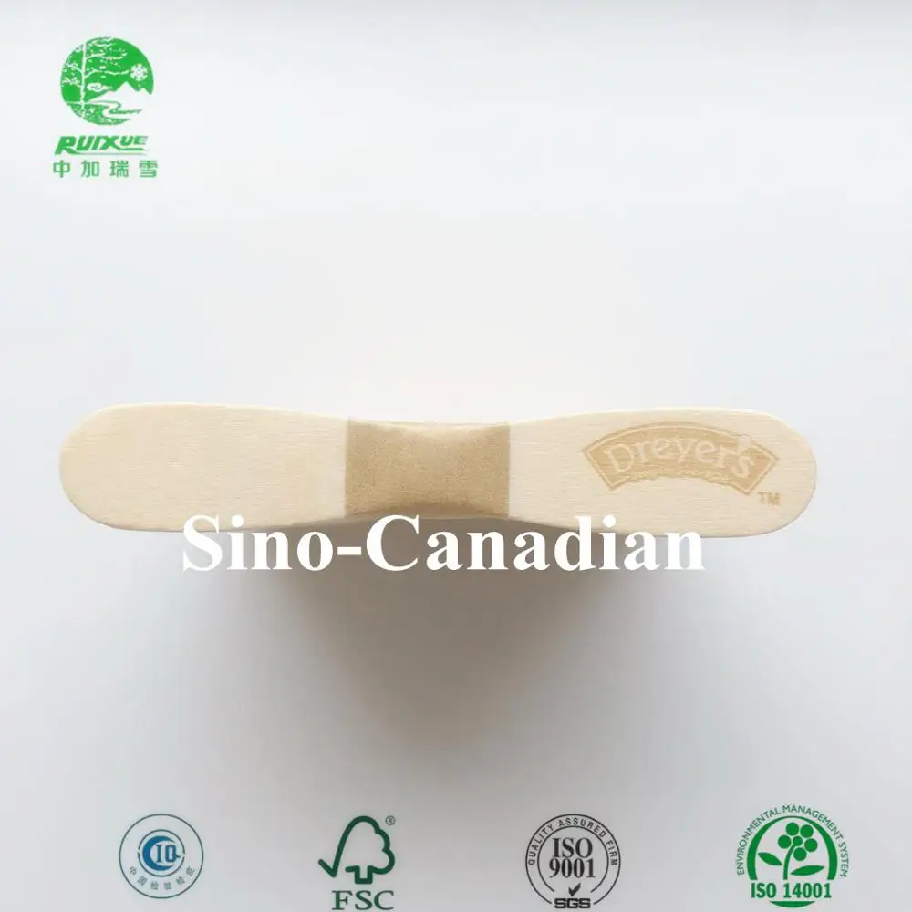 bulk / bundled birch wood ice cream stick with printed brand logo
