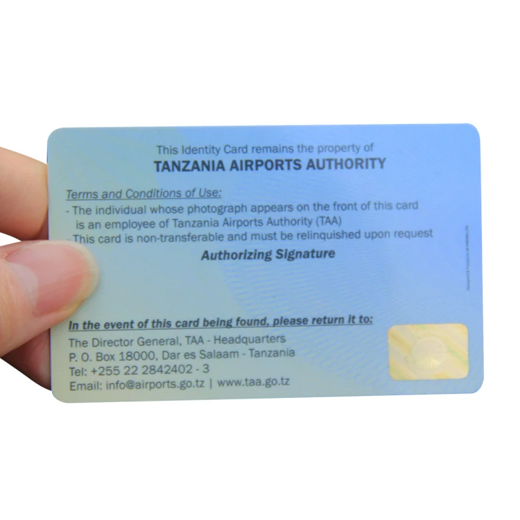 Пластиковые голографические визитные карточки с принтом CMYK на заказ