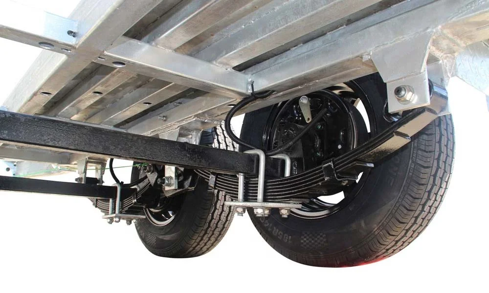 Galvanized excavator farm utility flat bed deck heavy duty digger Plant Trailer