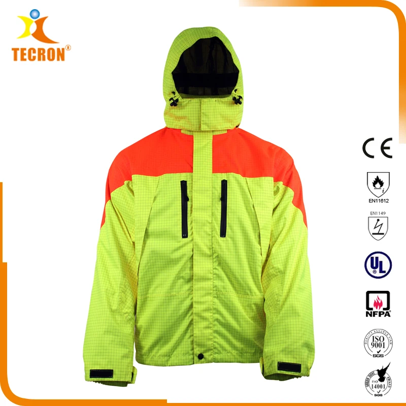 OEM Detachable Zip-in Zip-out Hi-visibility Flame Resistant Antistatic Water Proof Detachable FR Fleece Jacket