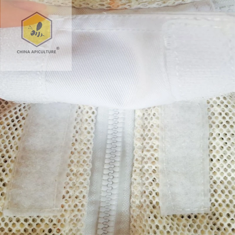 Beekeeping Tools Adult Beekeeping Vented Jacket with Fencing Veil Hood Ventilated Premium Beekeeper Jackets