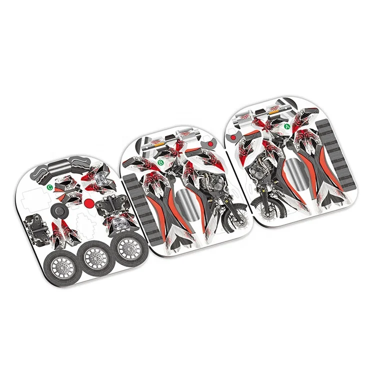 3d Puzzle Hot Selling Cheap and Small Durable Good Quality Plastic DIY Toy Educational Toy Cartoon Toy with Friction Motor